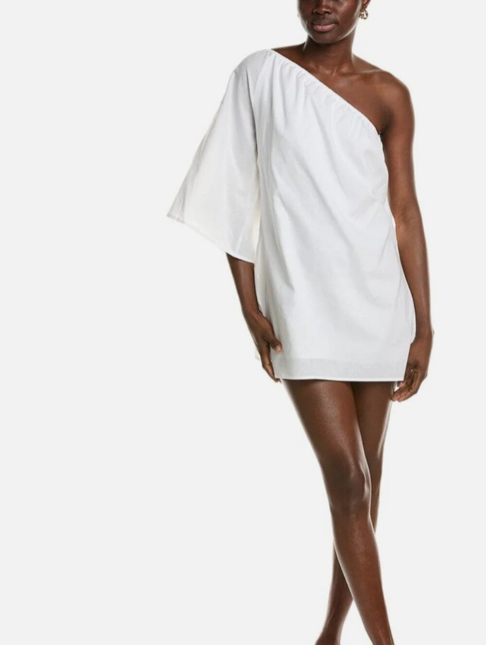 NWT Commense White One-Shoulder Mini Shift Dress